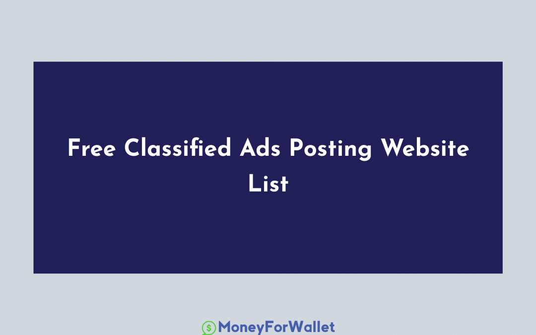 Free Classified Ads Posting Website List