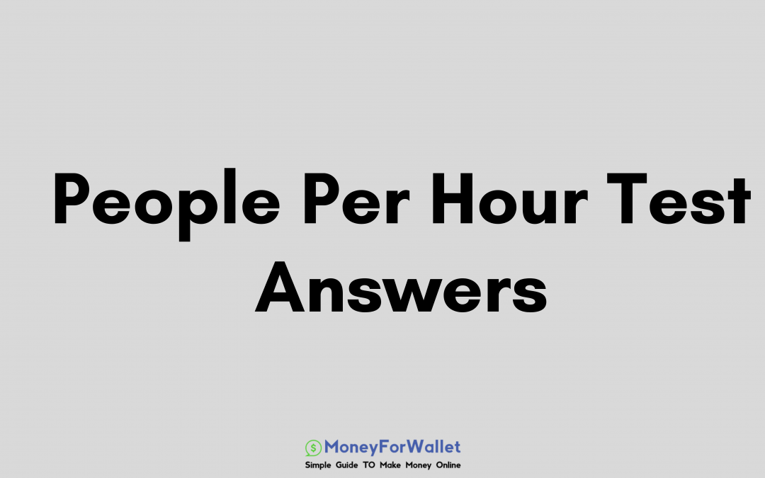 People Per Hour Test Answers