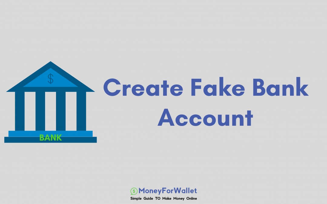 how to create a fake bank account