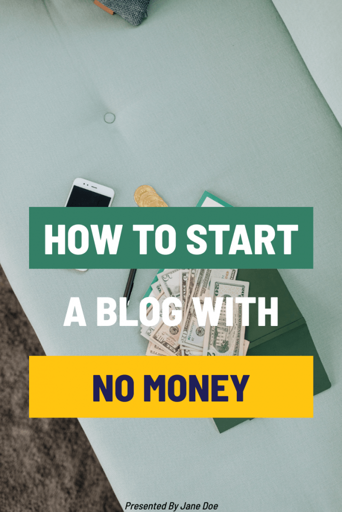 start blog with no money