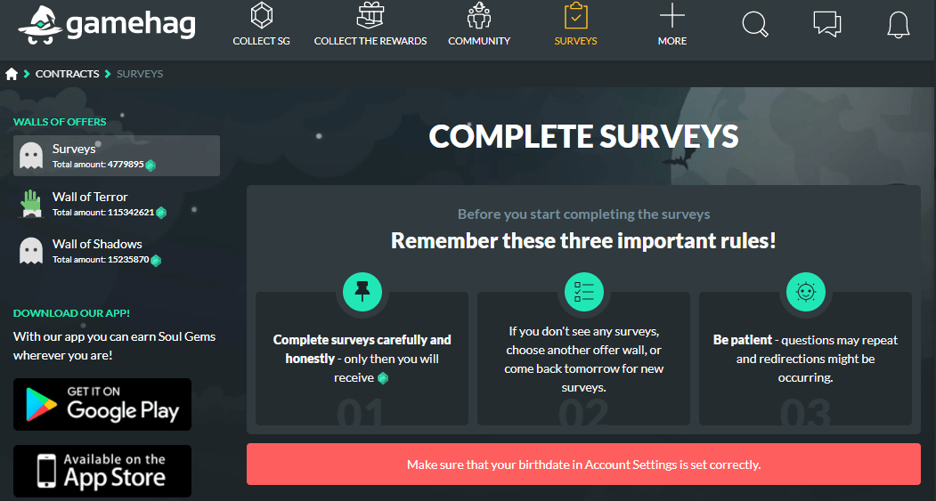 complete surveys
